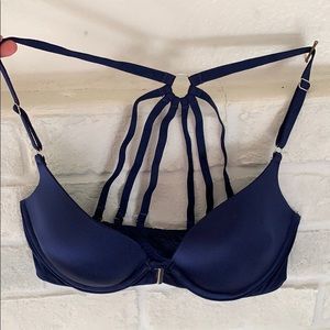 Blue Victoria’s Secret Very Sexy Push-Up bra